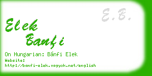 elek banfi business card